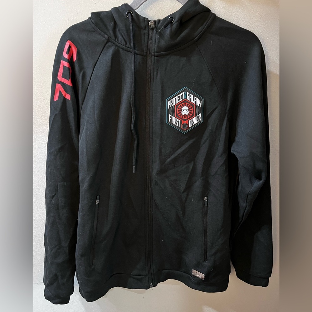 Black Star Wars First Order Zip-Up Hoodie